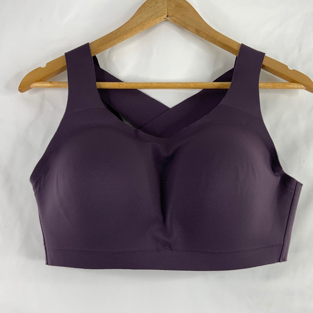 Lululemon Run Times Bra 38C Purple High Support Cross Back Sports Bra